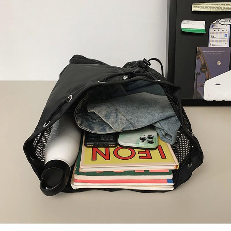 Mesh Drawstring Backpack with Wet Bag for Swimming, Beach, Gym & Workout Equipment