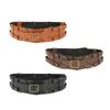 Durable Medieval Knight Belt Costume Wrap Around with Prong Buckle Adjustable PU Leather Waist