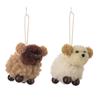 2pcs Cute Plush Puppy Pendant White Christmas Tree Decoration  Home Xmas Decoration