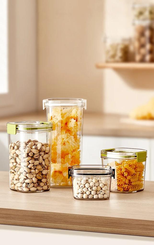 HeMu Transparent Plastic Food Grade Sealed Jar, Grain Storage Box, Storage Tank, Kitchen Supplies