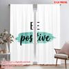 2pcs 2D Flat Printing Curtain Positive Inspirational Quote Polyester Without Electricity 0 for Parties and Everyday Decor Easy