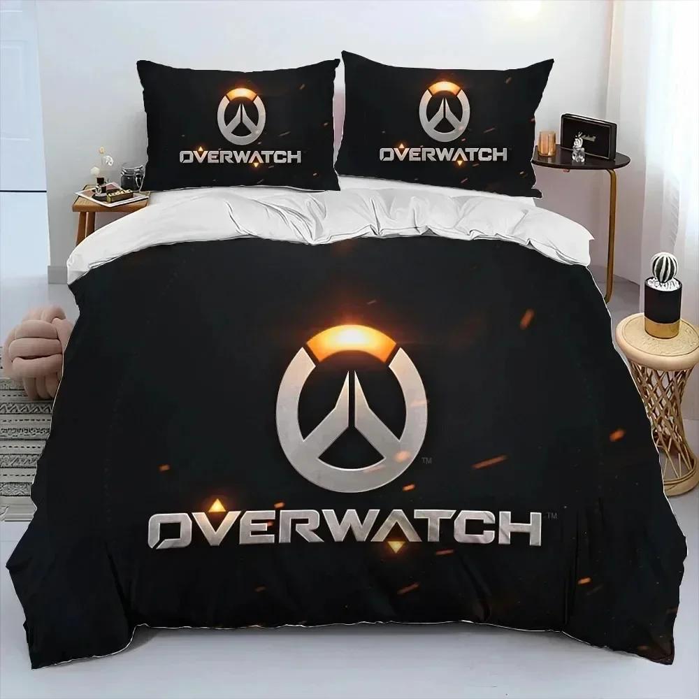 New 3D Print Ow Overwatch Game Dva Comfortable Duvet Quilt Cover Pillowcase Bedding Set Children Bedroom Decoration Home Textile