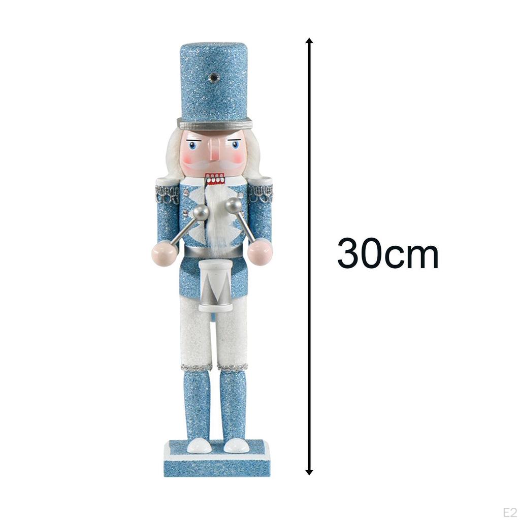 Christmas Nutcracker Figures Soldier Figure Decor, Cartoon Puppet, Wooden