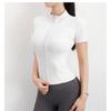 Casual Slim Sports Coat For Women Short Sleeve Solid Zipper Tops Female Cycling Running Yoga Outfit Clothes Summer Sport Jacket