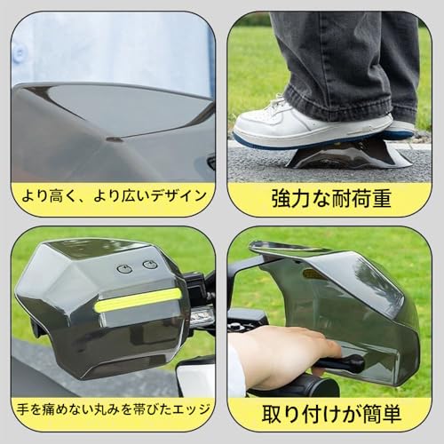 Renjzle Knuckle Guards, Universal Motorcycle Hand Guards, Windshield, Rain Protection, Cold Protection, Protection from Flying Stones, Rain Prote