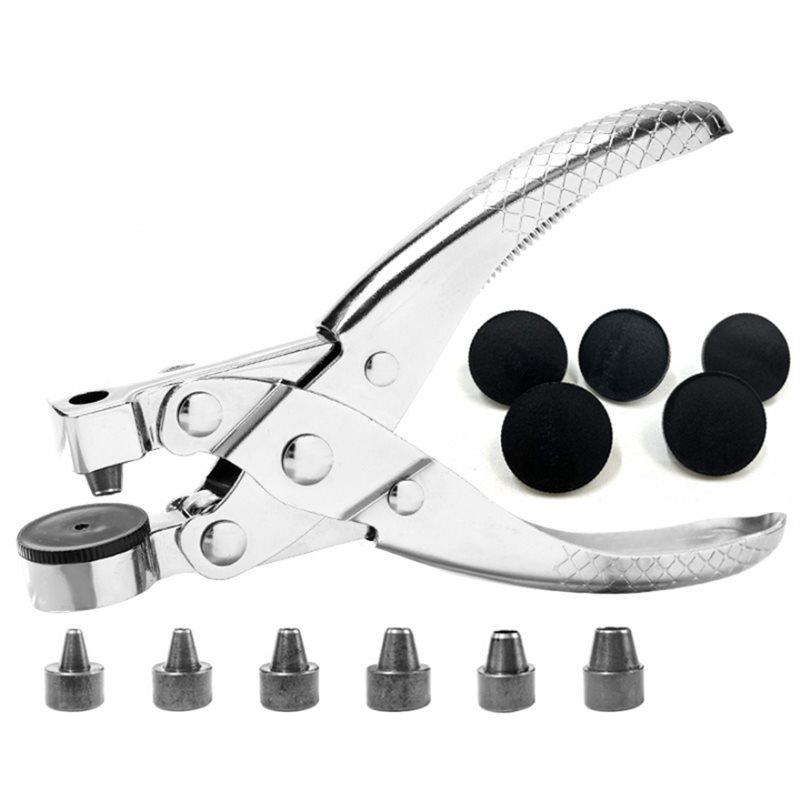 

2025 Trend Hand-Held Heavy Duty For Leather Hole Puncher 7 Size 2-5Mm For Leather Belt Punching Tool серебряный