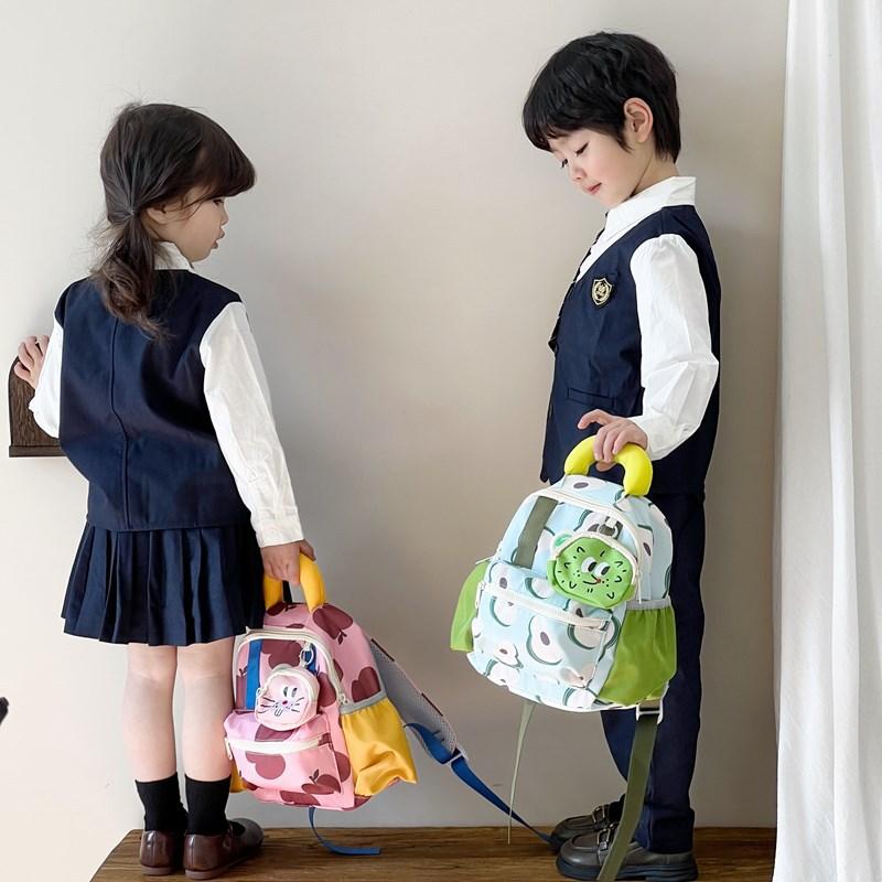 Kindergarten Small, Medium And Large Class Baby Schoolbag Foreign Style Large Capacity Boys And Girls Backpack Travel Children Backpack
