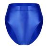 Womens Shiny High Waist Briefs Swimsuit Bottom Beachwear Underwear