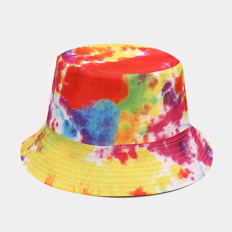 3D Printed Pattern Fisherman Hat Tie Dye Double-sided Basin Hat for Men Women Summer Outdoor Sun Protection Sunshade Hat