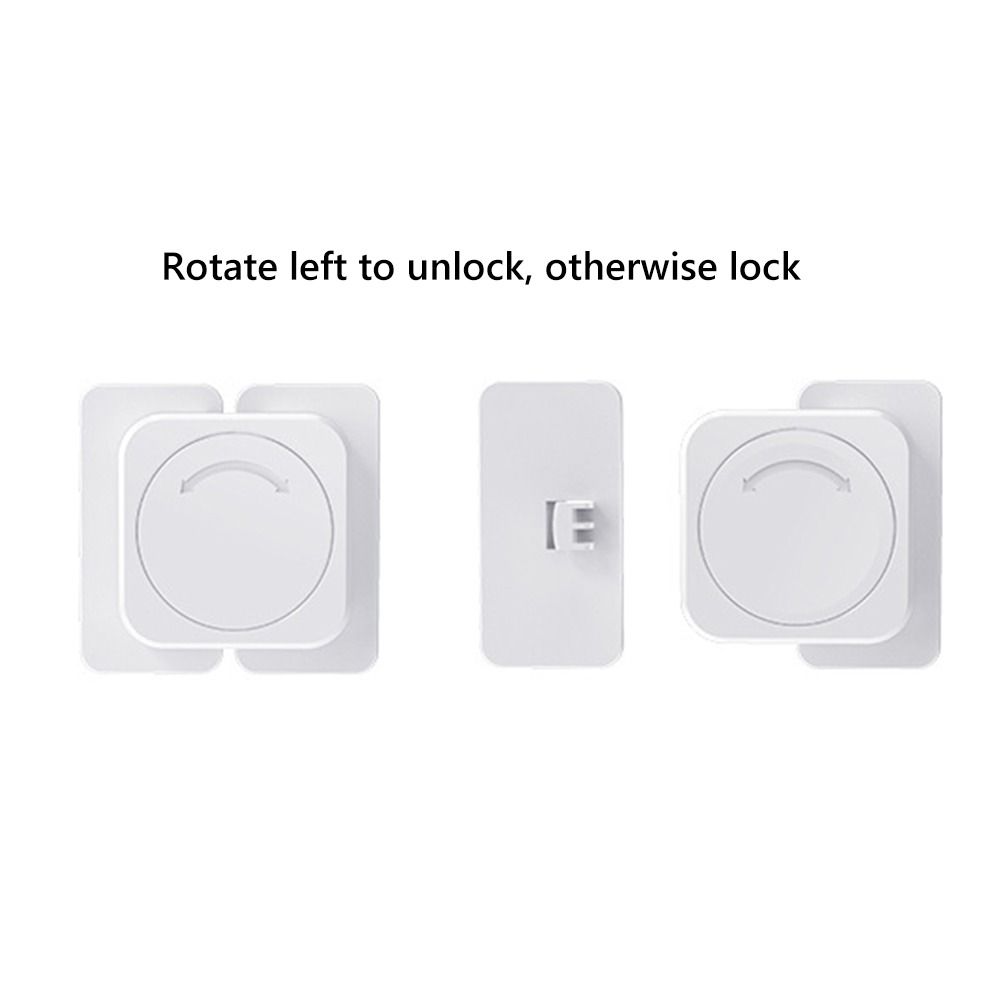 Multi-Function Drawer Anti Opening Lock White Adhesive Safety Lock Plastic Anti-Pinch Cabinet Strap Locks For Toddler