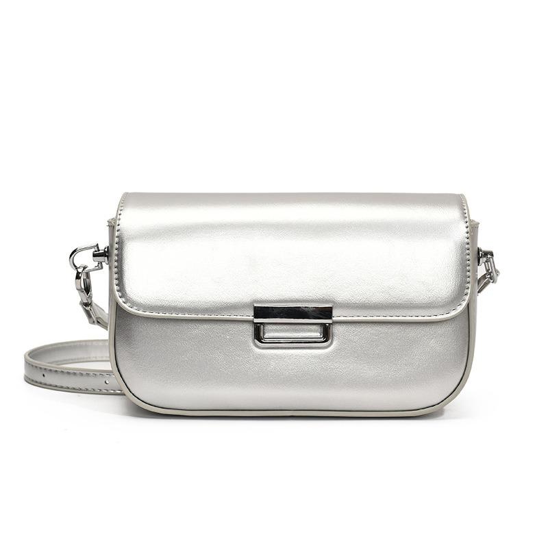 

Весенне-летняя новинка, высококлассная нишевая легкая роскошь, цепочка «змеиная кость», маленькая квадратная сумка кроссбоди, простая трендовая сумка-коробка, маленькая сумка серебряный