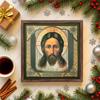 Decorative Painting of Orthodox icons,Consecrated Icon "Saved by a miracle",Photo Frame painting,Christian Wall Art,20cm*20cm,Spiritual Decor Gift