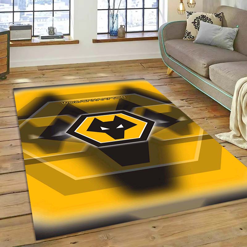 Wolverhampton Wanderers F.C. a tema calcistico. Tappeti, Zerbini e Tappeti Decorativi; Tappetini antiscivolo grandi.
