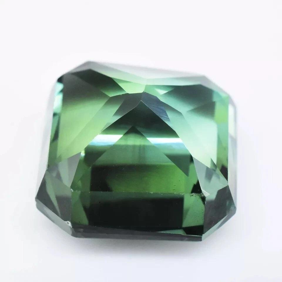 Ceylon Green Sapphire Natural 15-17 Ct Square Cut Stunning Certified Gemstone