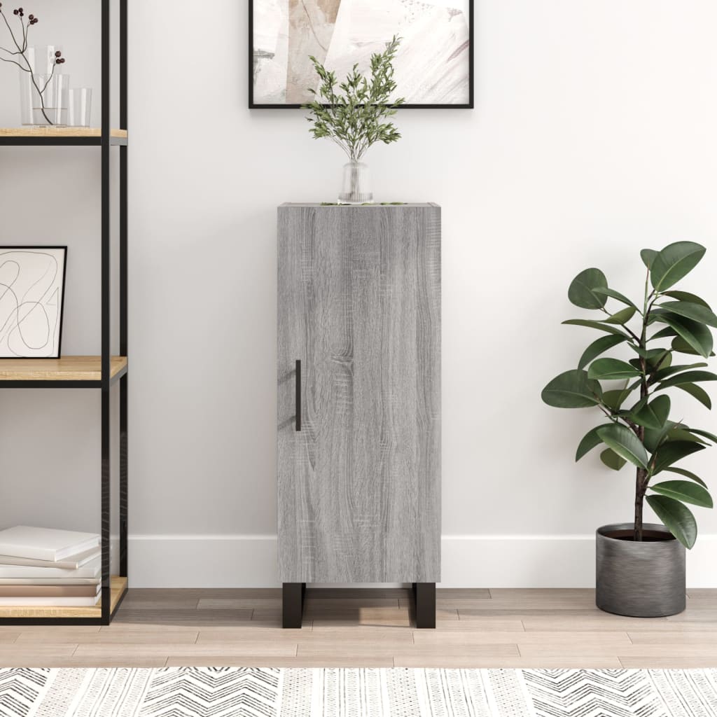 Sideboard Gray Sonoma 34.5 x 34 x 90 cm Engineered Wood