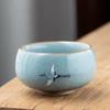 Ru Kiln Teacup Ceramic Ru-Porcelain Gracked Glaze Master Cup Individual Cup Single Cup Tea Bowl Kung Fu Tea Cup Gift Set Teacups
