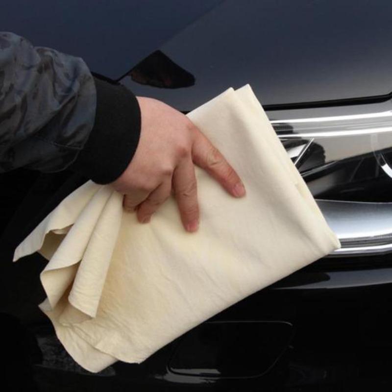 1PCS Natural Chamois Leather Car Cleaning Cloth Washing Suede Absorbent Towel