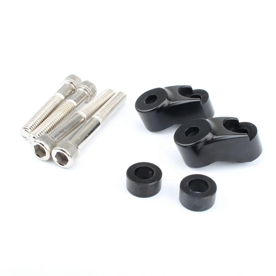 1 Pair Black Front Turn Signal Relocation Kit For 39mm 49mm Sportster FXR FXD Dyna