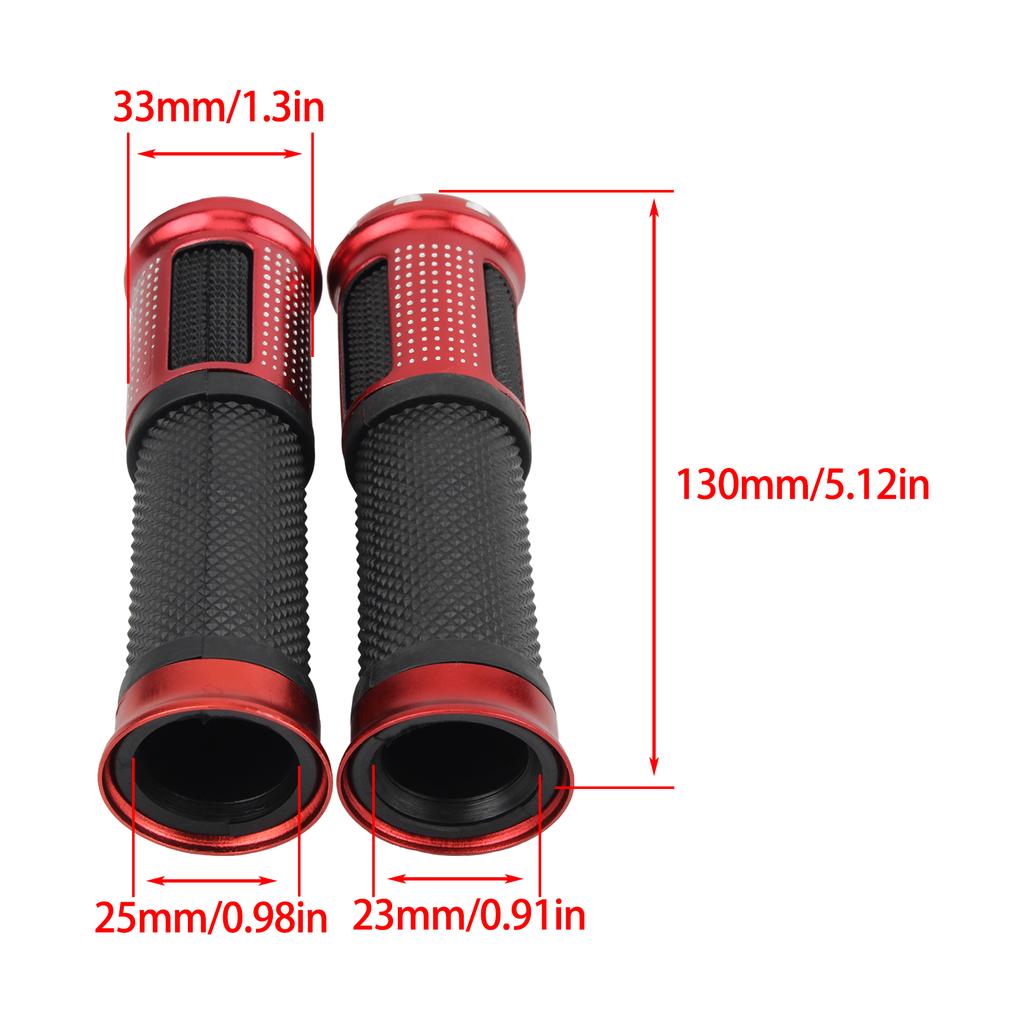 Universal Motorcycle 23mm 25mm Throttle Grip Aluminum Alloy Rubber Handle Grips Non-slip Handle Electric Scooters Moped Tuning