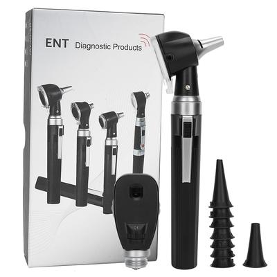 Fiber Optic Ophthalmoscope Otoscope Set LED Ear Eye Examination Devices Tool Kit