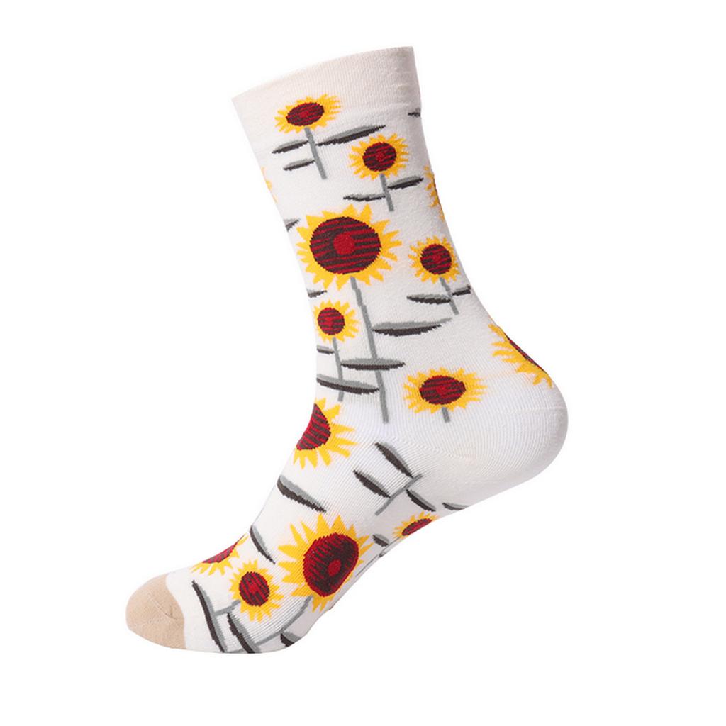Hot Selling Colorful Funny Novelty Socks Men Women's Art Painting Printing Crew Socks Autumn and Winter Cotton Sports Socks