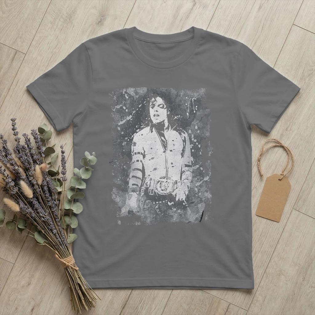 Michaels Pop King Jacksons T Shirt for Unisex Cotton Amazing TShirts Round Neck 1988 Tour Tee Shirt Short Sleeve Merch Gift Idea