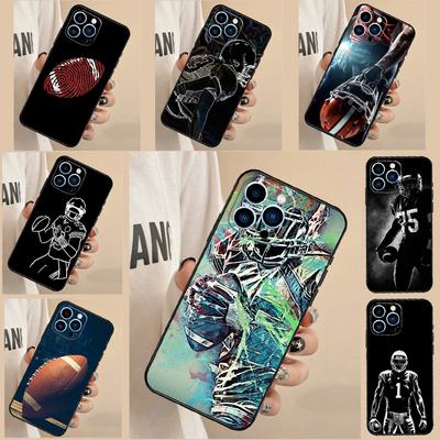 American Football Player Sport Phone Case For iPhone 17 Air 16 15 14 13 11 12 Pro Max 13 12 Mini 15 16 Plus 16e Cover Funda