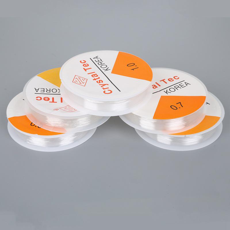 Klare, weiße, elastische Kristallperlenschnur für selbstgemachten Schmuck und Buddha-Perlen