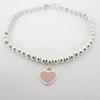 [Pre-owned] Tiffany/Tiffany/Ag925/Heart Tag/Pink/Bracelet/j58-7