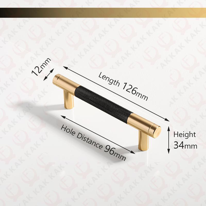 KAK Aluminiumlegierung Gold Schwarz Möbelgriffe Schwarze Küchenschranktürgriffe Schubladengriffe Schrankgriff Türbeschläge