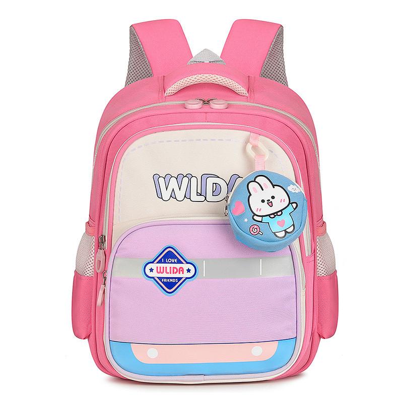 Preschool Girl Boys Lightweight Cartoon Print School Bag With Air Cushion Straps For Young Children