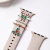 Suitable for Apple Watch Decorative Rings Christmas Watch Decorative Accessories Silicone Strap Decorations
