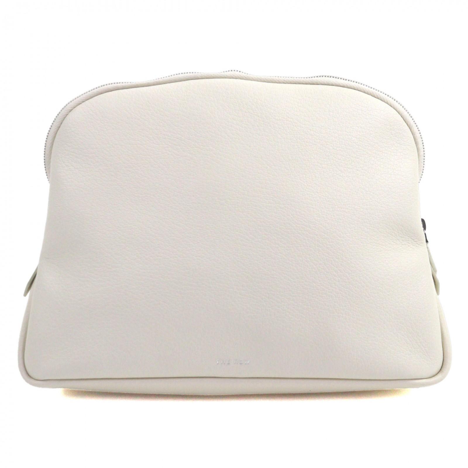 

Чудовий клатч THE ROW, лого-пауч, шкіра кольору слонової кістки, чоловічий, вживаний