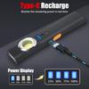 Portable EDC LED Flashlight with Pen Clip Rechargeable Magnetic Work Light Emergency Waterproof Light Outdoor Camping Hiking
