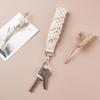 Mkono Macrame Key Chain Cute Keychain Wristlet Lanyard Boho Woven Wrist Lanyard for Keys, Key Cha for Car Key ID Badges