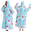 Autumn and winter sports and leisure warm TV blanket senior women's plush comfortable soft bathrobe warm fluffy robe
