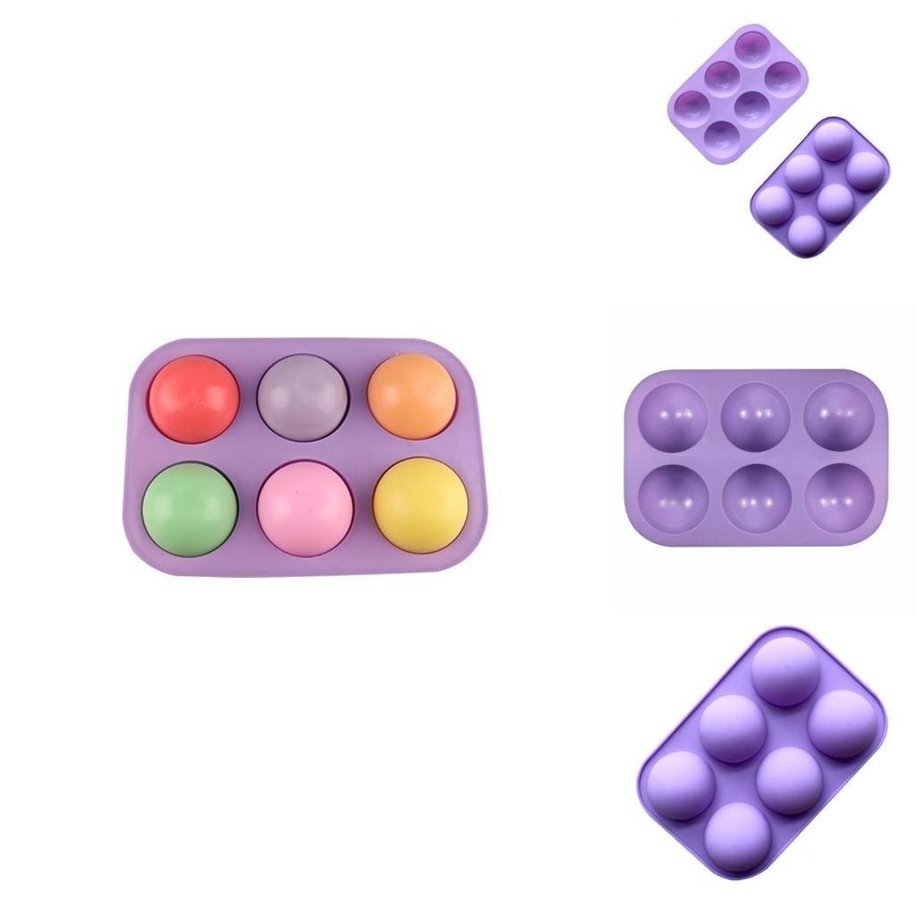High-quality 3d 6-holes Half Ball Silicone Baking Mold For Creative Dessert Decorations