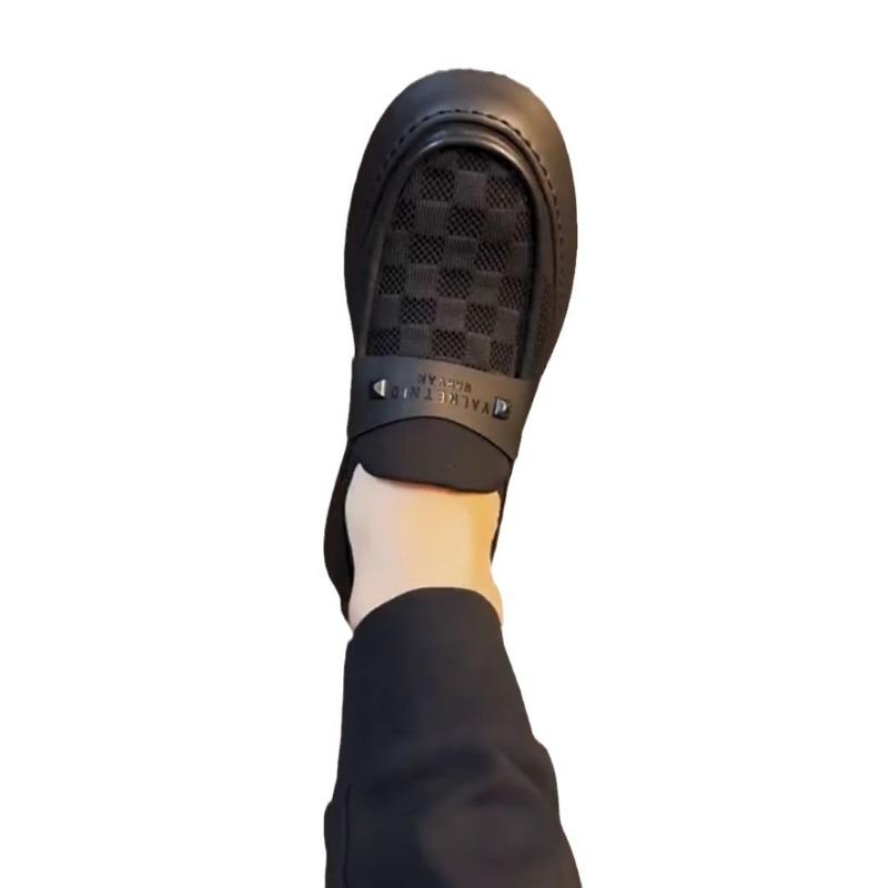 Fashion British Men Casual Lazy Shoes Business Slip On Bean Shoes Male Flat Shoes Platform Dress Man Leather Shoe Summer Autumn Loafers