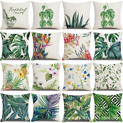 Fronha Nórdica de Planta Tropical - Decoração Nova para Casa e Escritório Capa de Almofada