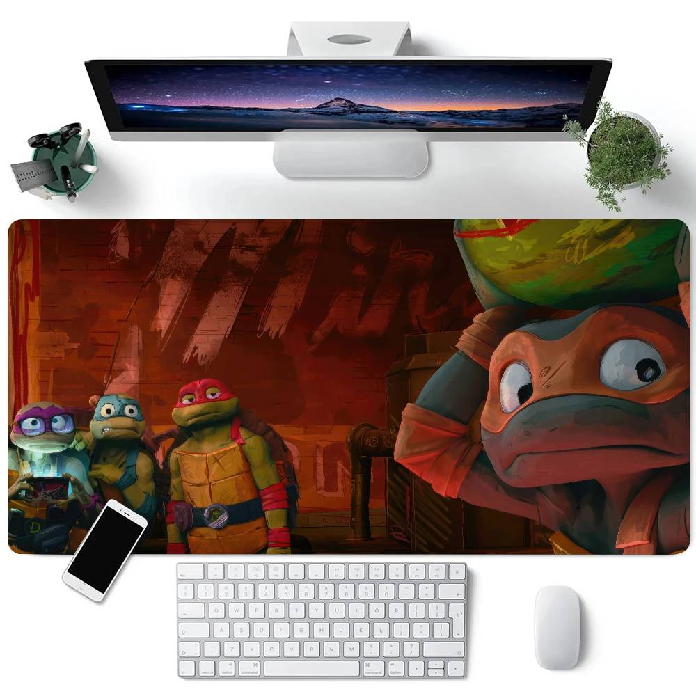N-Ninja T-Turtles Mousepad Large Keyboard Desk Mat Gaming Mouse Pad LockEdge Non-slip Mat