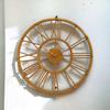 Vintage Clock Iron Gold Wall Clock, Analog, 15 Inch