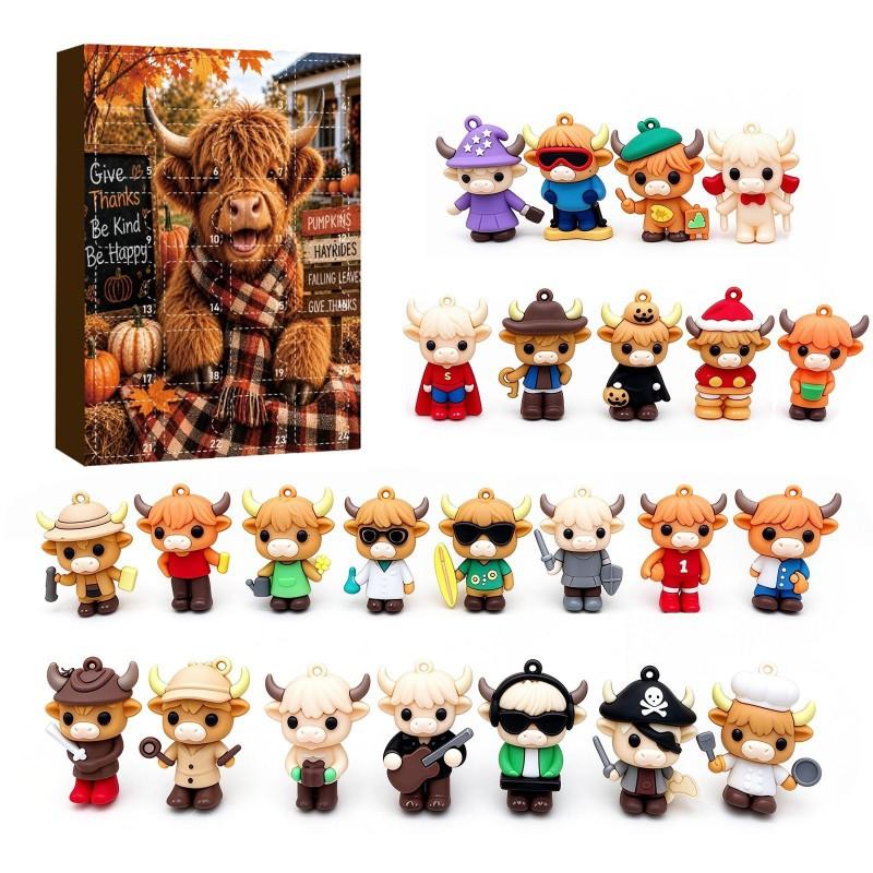 2026 Animal Christmas Advent Calendar Acrylic Blind Box Toy Adults Collectible Holiday Countdown Gift