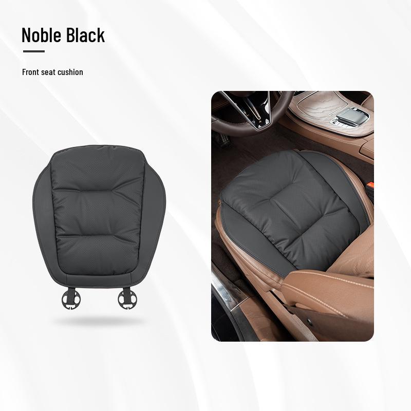 Luxurious Nappa Leather Car Seat Cushions - Thick, Non-Slip, Full Set for Five-Seater Cars