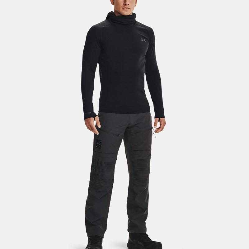 Under Armour Base™ 3.0 Hoodie Solid Color Pullover Sweatshirt Men Hoodies Black 1365685-001