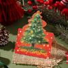 Weihnachten Weihnachtsbaum Bronzierte Grußkarte Florist Backgeschenke Kleine Karte Nachrichtenkarten