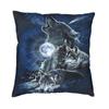 Custom Wolf Tree Pillow Case 45X45Cm Decoration Kawaii Animal Cushions For Sofa Square Pillowcase