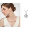 925 Sterling Silver Necklace Women's Full Diamond Pendant Korean Jewelry Jewelry Necklace Silver Electric
