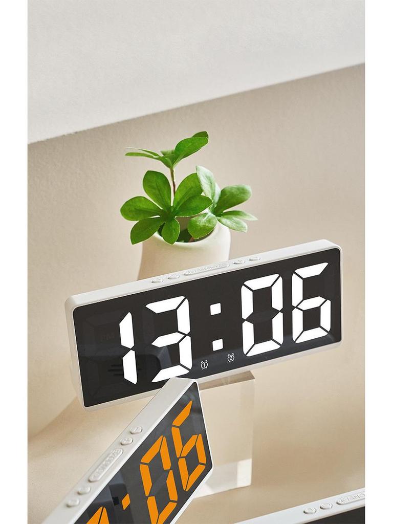 Dual Alarm Clocks with Large LED Screen - Modern Korean Design 6628