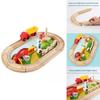 Wooden Farm Track Scene Building Blocks Children Toy Set For Kids Educational Play