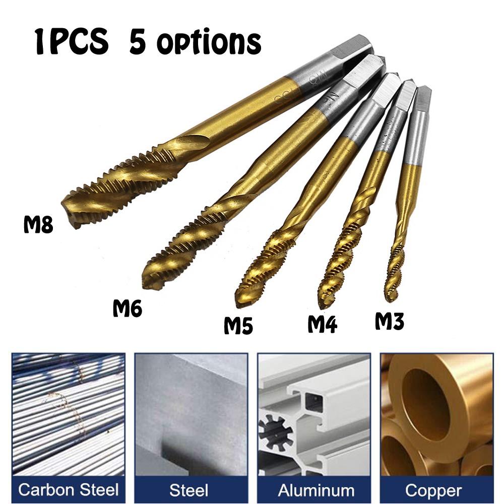 Hot Sale Useful Brand New Spiral Tap 1Pcs Drills HSS Screw Tap Hand Tap Metric Spiral Thread Tap Screw Spiral Point M3